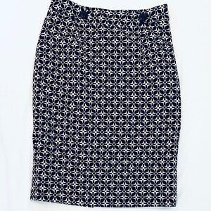 Vertigo Paris black white graphic print pencil skirt Women's Extra Small office